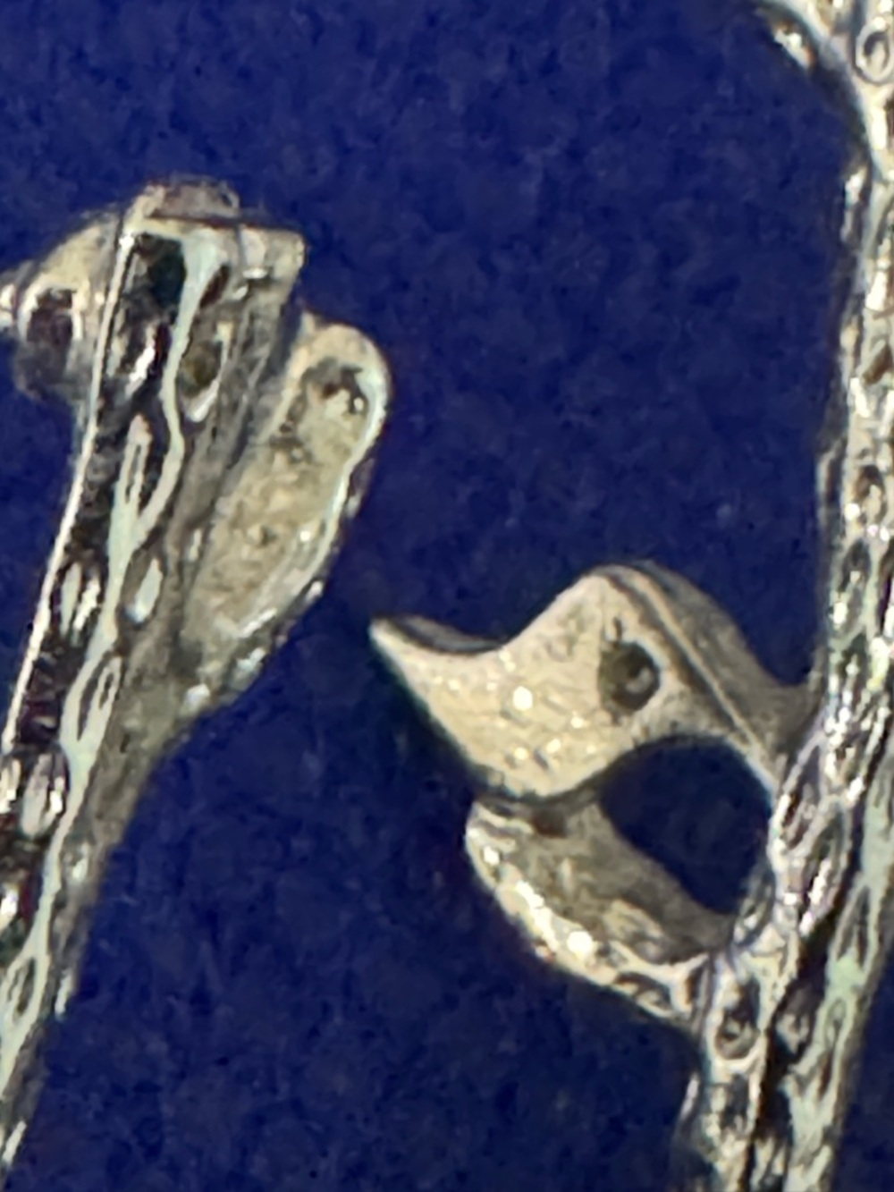 Bird perching on a tree branch silver dainty earrings. NWT comes in/with pouch - Picture 3 of 4